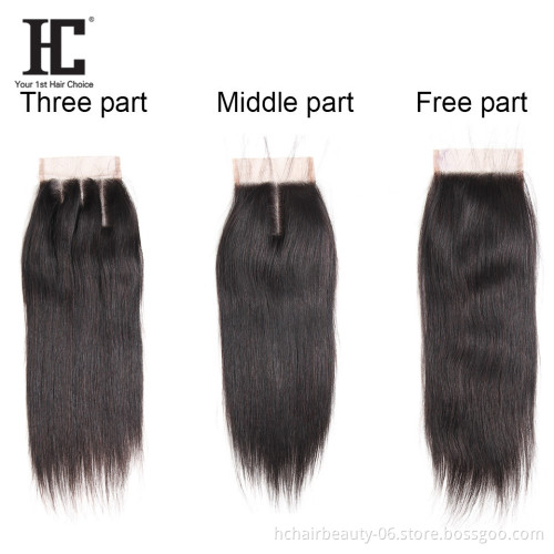 Straight Bundles With Closure Brazilian Hair Weave Bundles With Closure Human Hair Bundles With Closure Hair Extension
